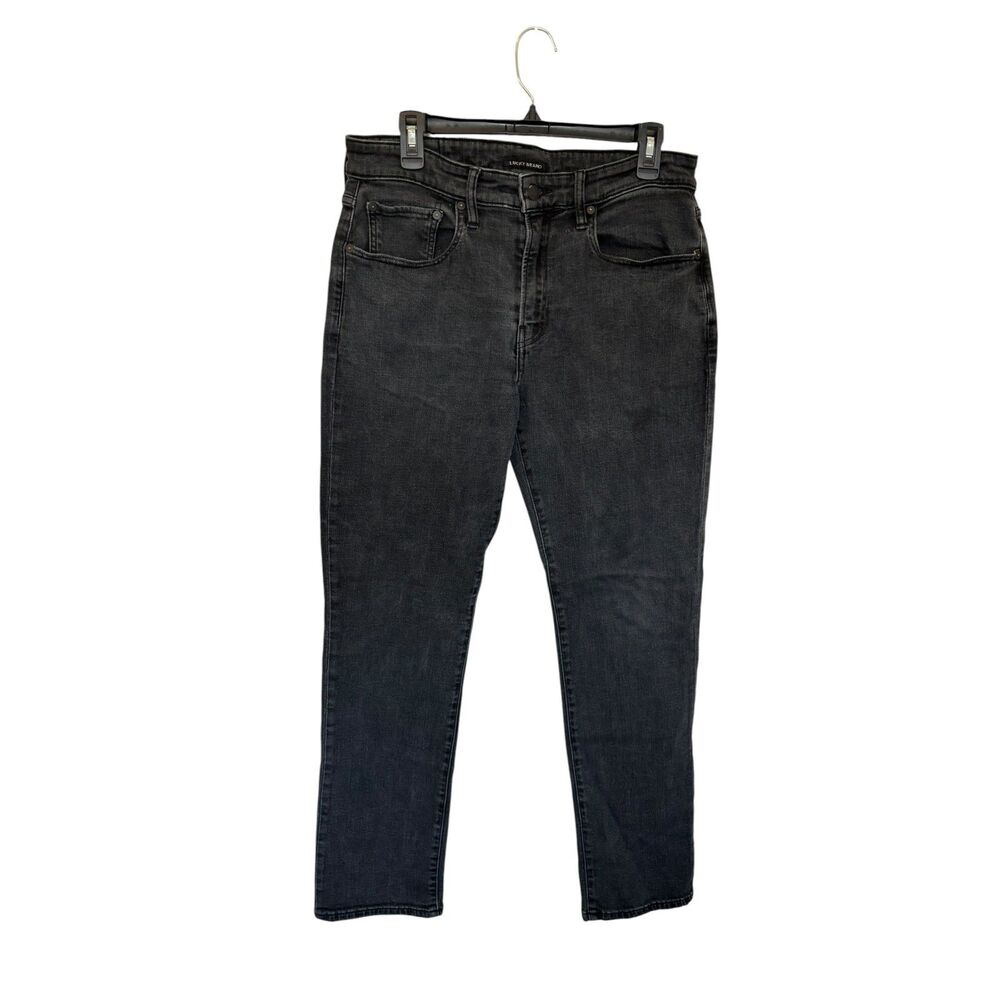 Lucky Brand 223 Straight Men's Black Dark Wash Faded Jeans 33/32
